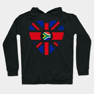 British South African Multinational Patriot Flag Series (Heart) Hoodie